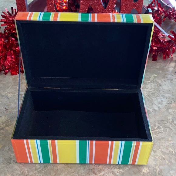Colorful Striped Jewelry Box - Picture 2 of 10